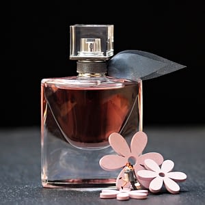 perfume, flacon, glass bottle